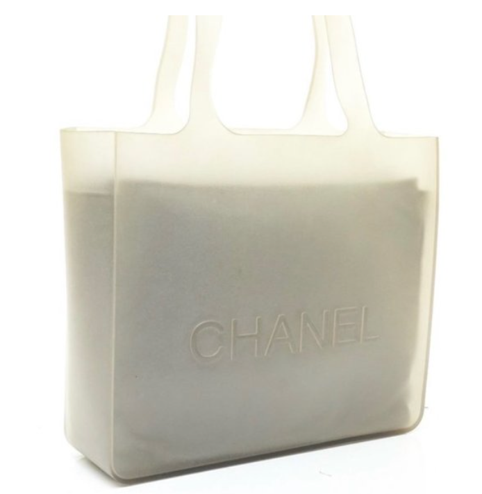 PREOWNED Chanel Silicone Gray Handbag