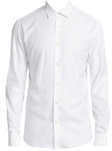 Load image into Gallery viewer, Salvatore Ferragamo Tonal Gancini Print Men&#39;s Button-Down Shirt in White