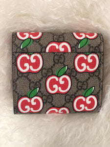 Gucci GG Supreme Canvas Apple French Wallet