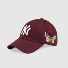 Load image into Gallery viewer, Gucci Baseball Cap With Ny Yankees™ Patch In Red