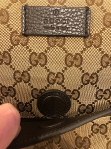 Gucci GG Monogram Canvas Messenger Bag in Beige