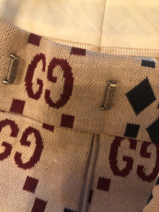Gucci Shorts in Beige with Maroon and Blue Accents
