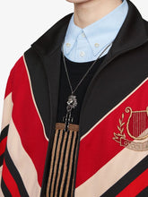 Load image into Gallery viewer, Gucci Chevron Red Stripe Track Jacket with Lyre in Black