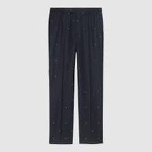 Load image into Gallery viewer, Gucci Wool Jacquard Pants in Dark Blue