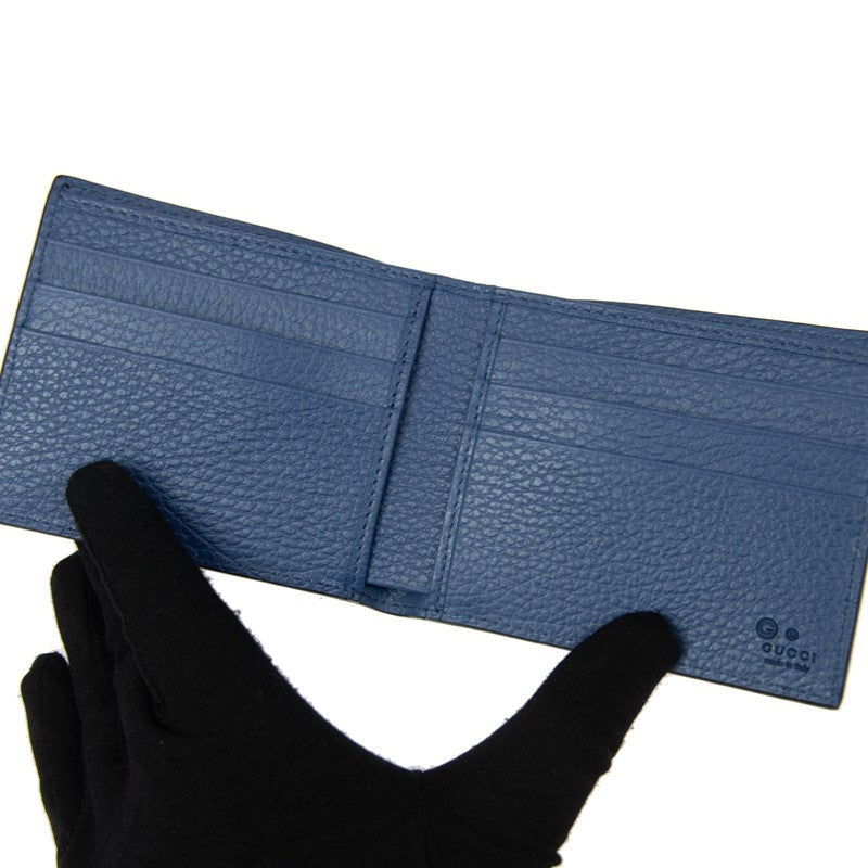 Marmont leather wallet Gucci Blue in Leather - 29153736