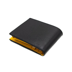 Gucci Black Trifold Wallet with Yellow Interior