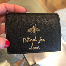Load image into Gallery viewer, Gucci Cellarius Blind for Love Mini Wallet in Black