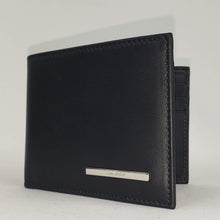 Load image into Gallery viewer, A classic black leather wallet is a staple piece that every man should have. Polished and sophisticated, a simple yet opulent bi-fold wallet will keep all your essentials organized in a compact design that can slip into your pocket. With 6 card slots, 1 full length bill slot, and 2 half sized slip pockets, this slim wallet can fit everything you need with ease. Grab this Ferragamo classic and go about your day with style and superior organization!