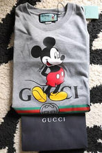 Load image into Gallery viewer, Gucci x Disney Oversized Mickey Mouse Cotton Gray T-Shirt
