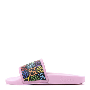 Gucci GG Psychedelic Slide Sandals in Pink