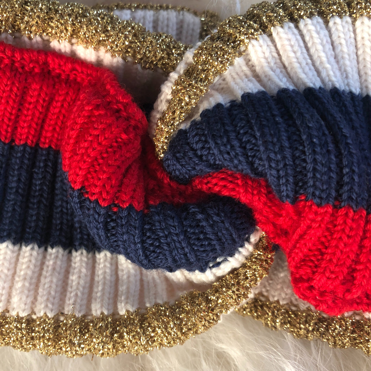 Gucci Woven Indilus Headband in Red and Ivory – Gavriel.us display picture 3