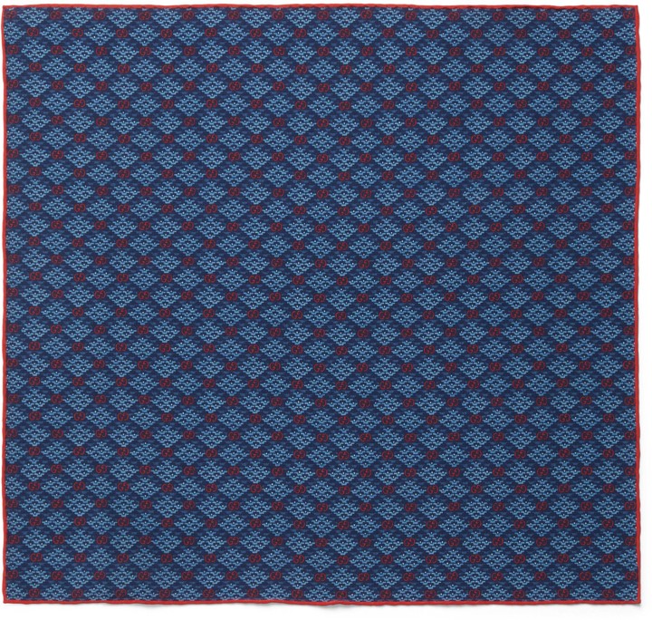 Gucci Double-G graphic-print pocket square, Blue