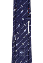 Load image into Gallery viewer, Gucci Interlocking GG and Dots Navy Silk Tie