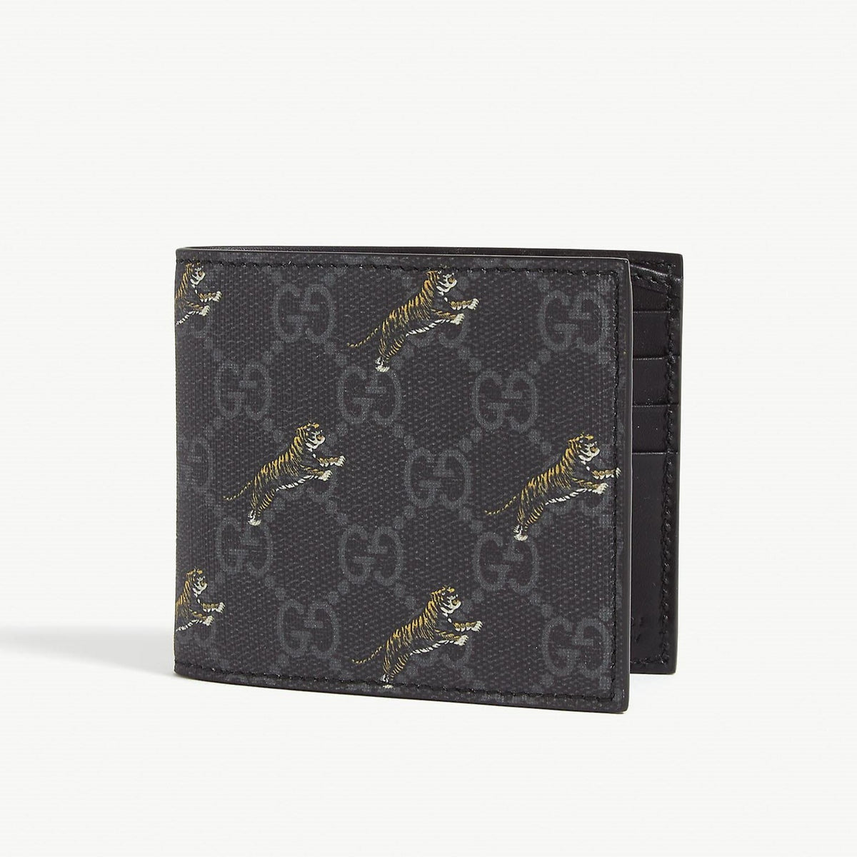 Gucci - GG Supreme Tiger Print Zip Wallet (Black) – eluXive