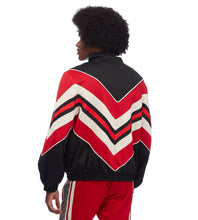 Load image into Gallery viewer, Gucci Chevron Red Stripe Track Jacket with Lyre in Black
