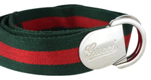 Load image into Gallery viewer, Gucci Web Belt with Gucci Buckle in Green