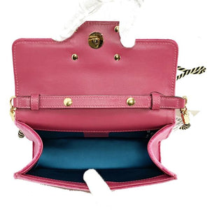 Gucci Mini Broadway Velvet Crystal Crossbody Bag in Pink