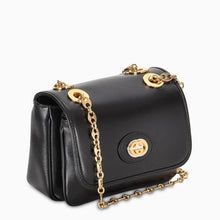 Load image into Gallery viewer, Gucci Marina Collection features grommet covered strap holes, a marina themed chain, and smooth polished interlocking GG magnetic closure.