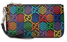 Load image into Gallery viewer, Gucci GG Psychedelic Wristlet Zip Pouch