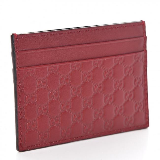 GUCCI Guccissima Card Case Wallet Grey 1301360