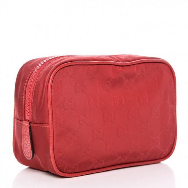 Gucci GG Guccissima Nylon Cosmetic Bag in Red –