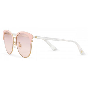 Gucci Specialized Fit Round-frame Metal Sunglasses in Pink