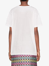 Load image into Gallery viewer, Gucci Printed Guccification Cotton-jersey Oversized T-shirt in White