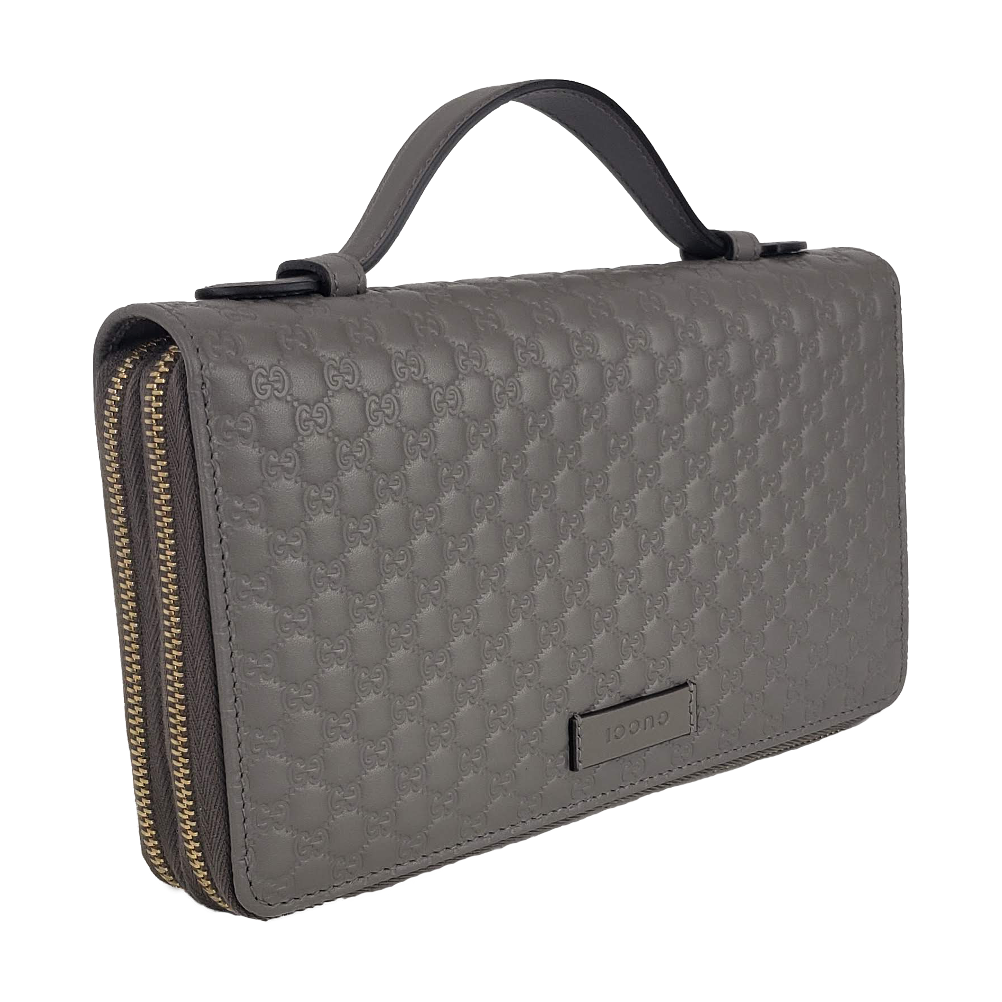 Gucci Microguccissma Double Zip Travel Wallet Bag in Gray – Gavriel.us