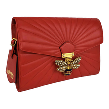 Load image into Gallery viewer, Gucci Queen Margaret Apollo Clutch Handbag in Hibiscus Red