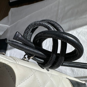 PREOWNED Rare Authentic Chanel Cambon White Crossbody Bag