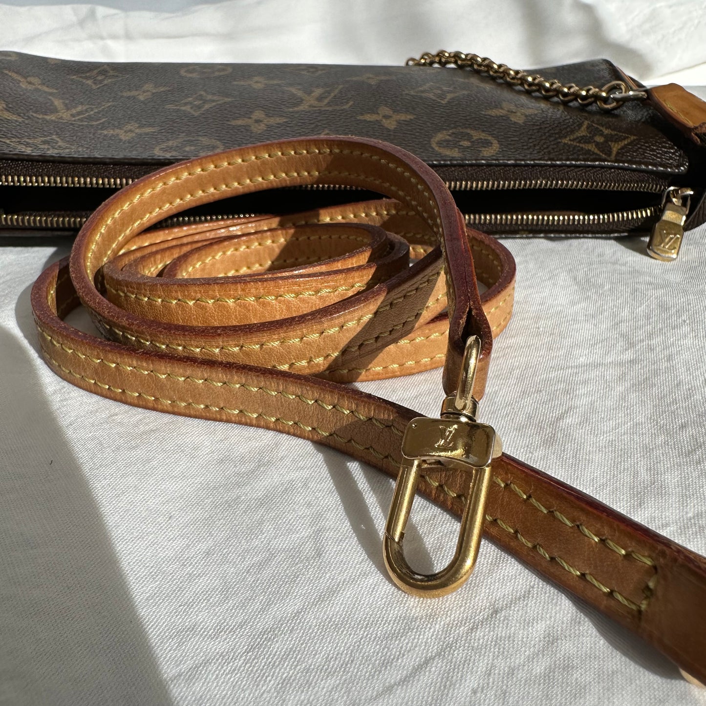 PREOWNED Authentic Louis Vuitton Eva Shoulder Bag Convertible to Crossbody Bag