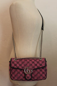 Gucci GG Marmont Shoulder Bag in Pink with Real Authentication Certificate