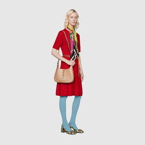 Gucci Red Wool Dress with GG Perforations