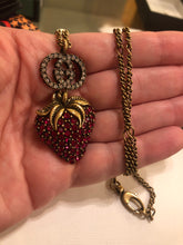 Load image into Gallery viewer, Gucci GG Strawberry Pendant Necklace