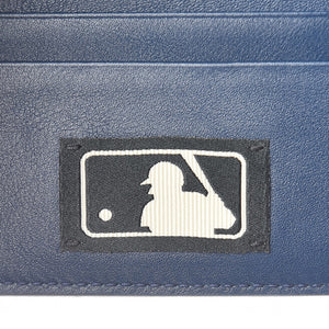 Gucci NY Yankees Embroidered Guccissima Flip Wallet in Navy