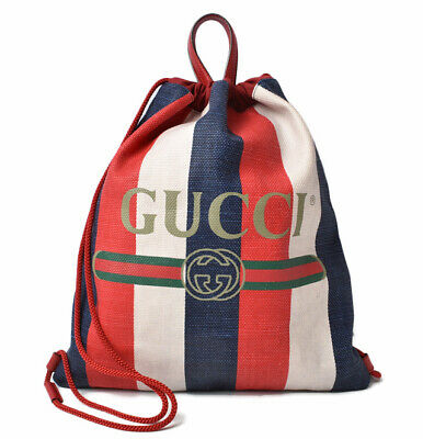 Gucci Backpacks Web Stripe Canvas