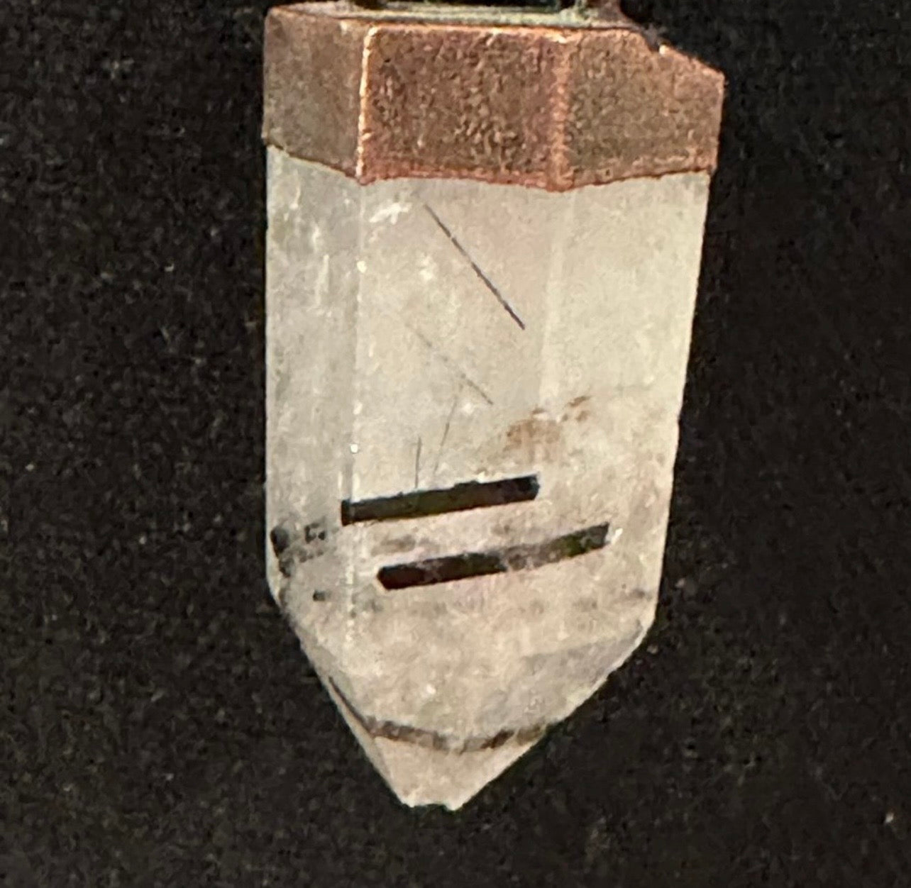 Black Tourmalinated Quartz
Pendant Necklace