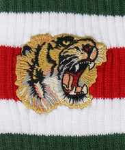 Load image into Gallery viewer, Gucci Little Williams Sports Sock in White w/ Tiger Appliqué