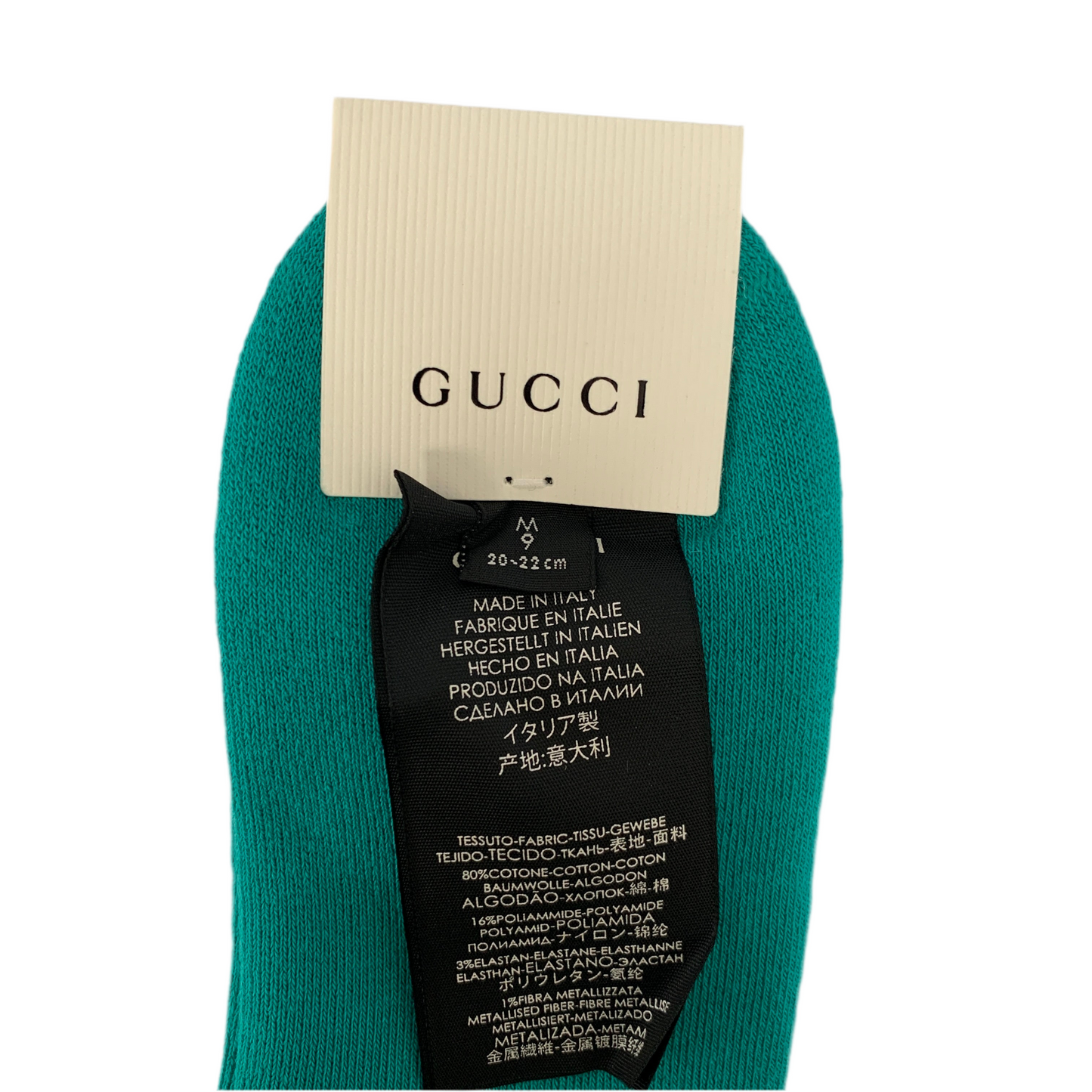 Gucci Rose-Embroidered Cotton Ankle Socks in Emerald Green