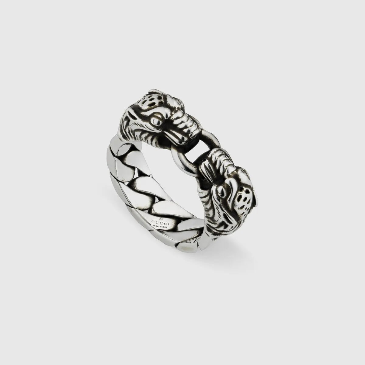 Gucci tiger cheap ring silver