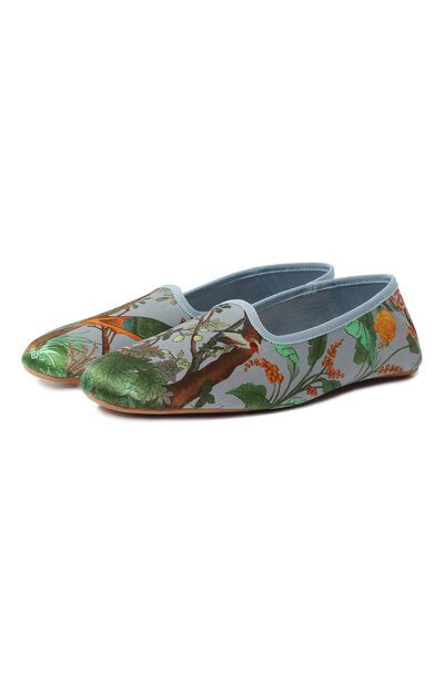 Silk Slippers with Tian Motif