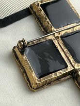 Load image into Gallery viewer, Gucci Aged Gold and Enamel Cross Brooch