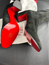 Load image into Gallery viewer, Christian Louboutin Adoxa Stretch Suede Red-Sole Booties