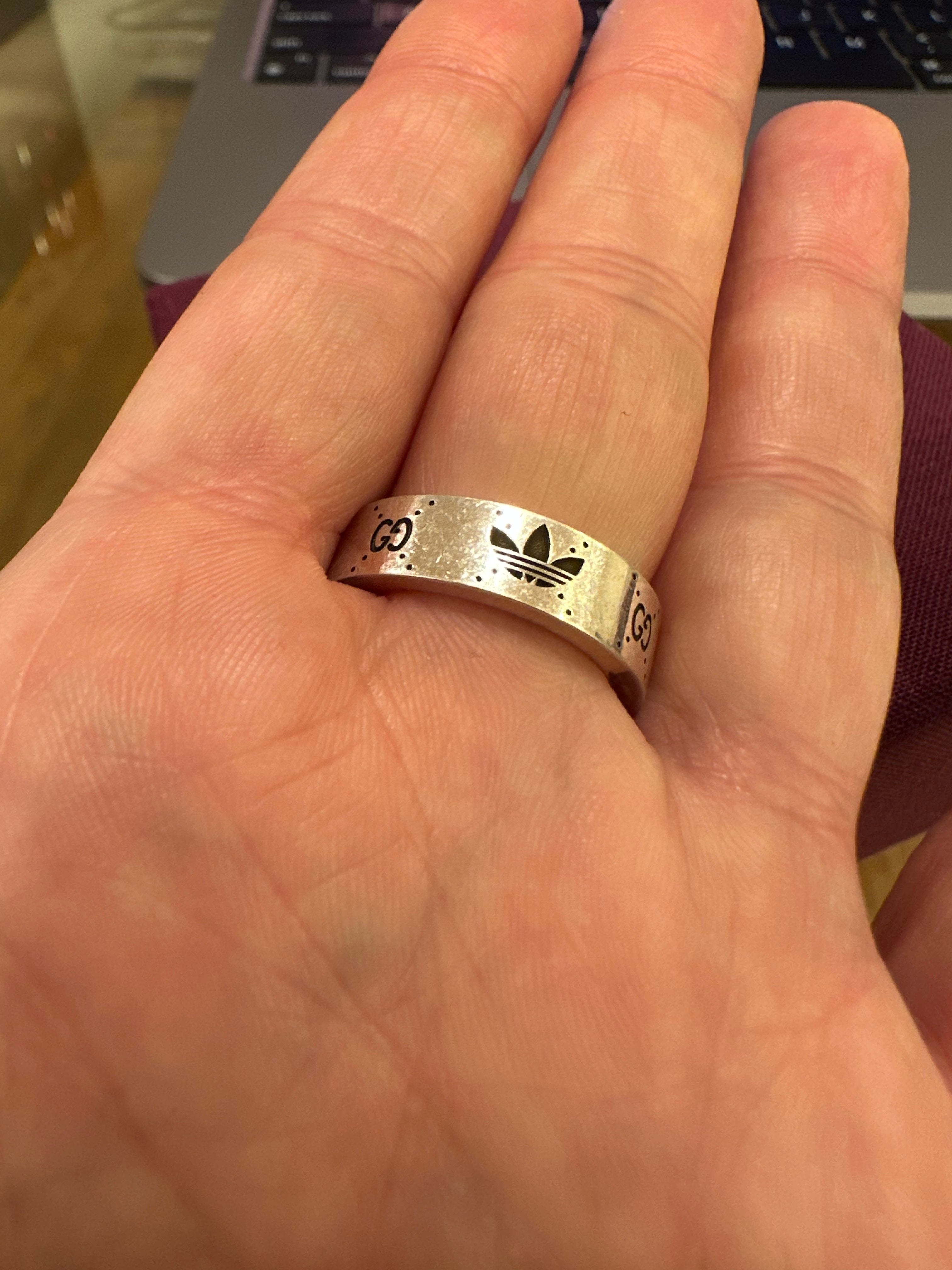 Gucci x Adidas Engraved Silver Ring – Gavriel.us
