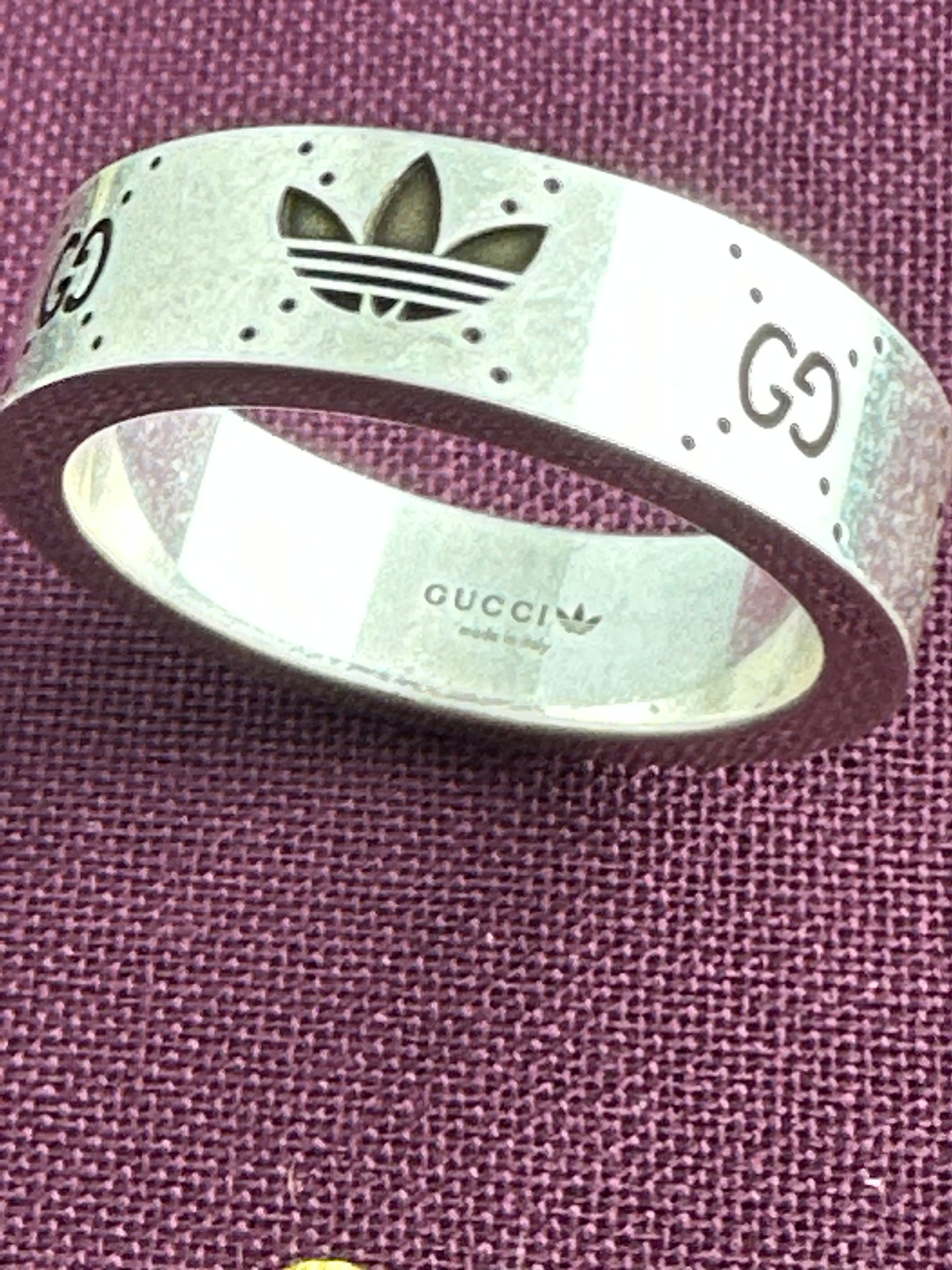 Gucci x Adidas Engraved Silver Ring – Gavriel.us