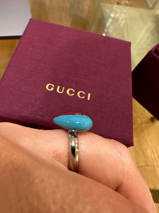 Gucci Interlocking G Heart Lightning Charm Ring