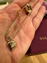 Load image into Gallery viewer, Gucci Single Safety Pin Earring with Heart