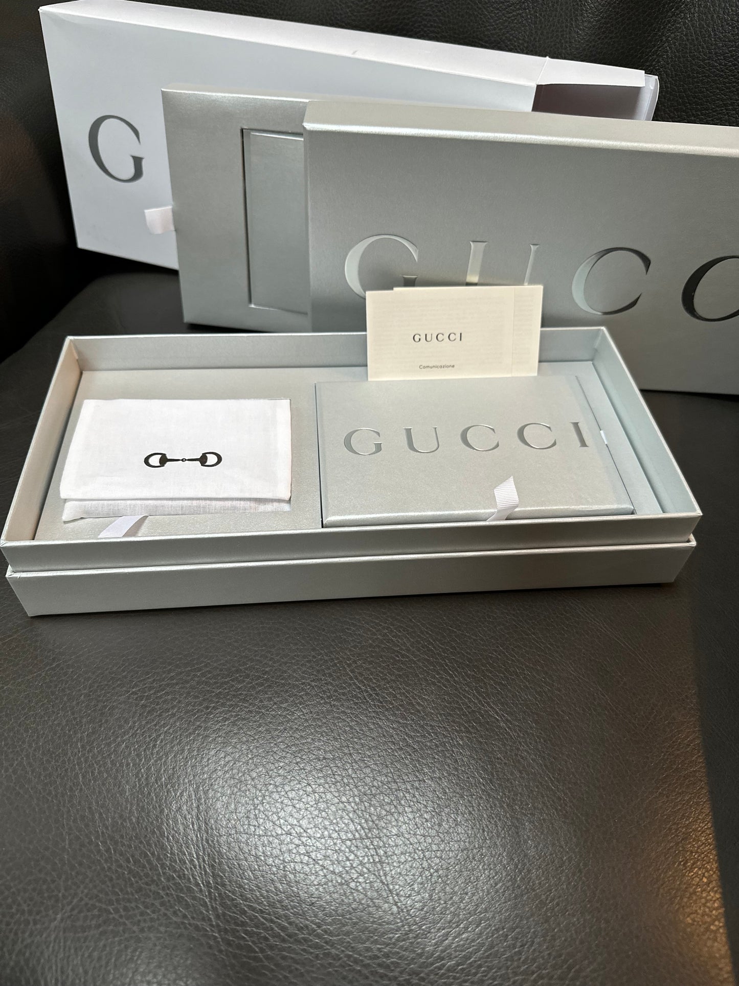 Gucci Card Case with Horsebit in Limited Edition Gift Box with Oversized Playing Cards