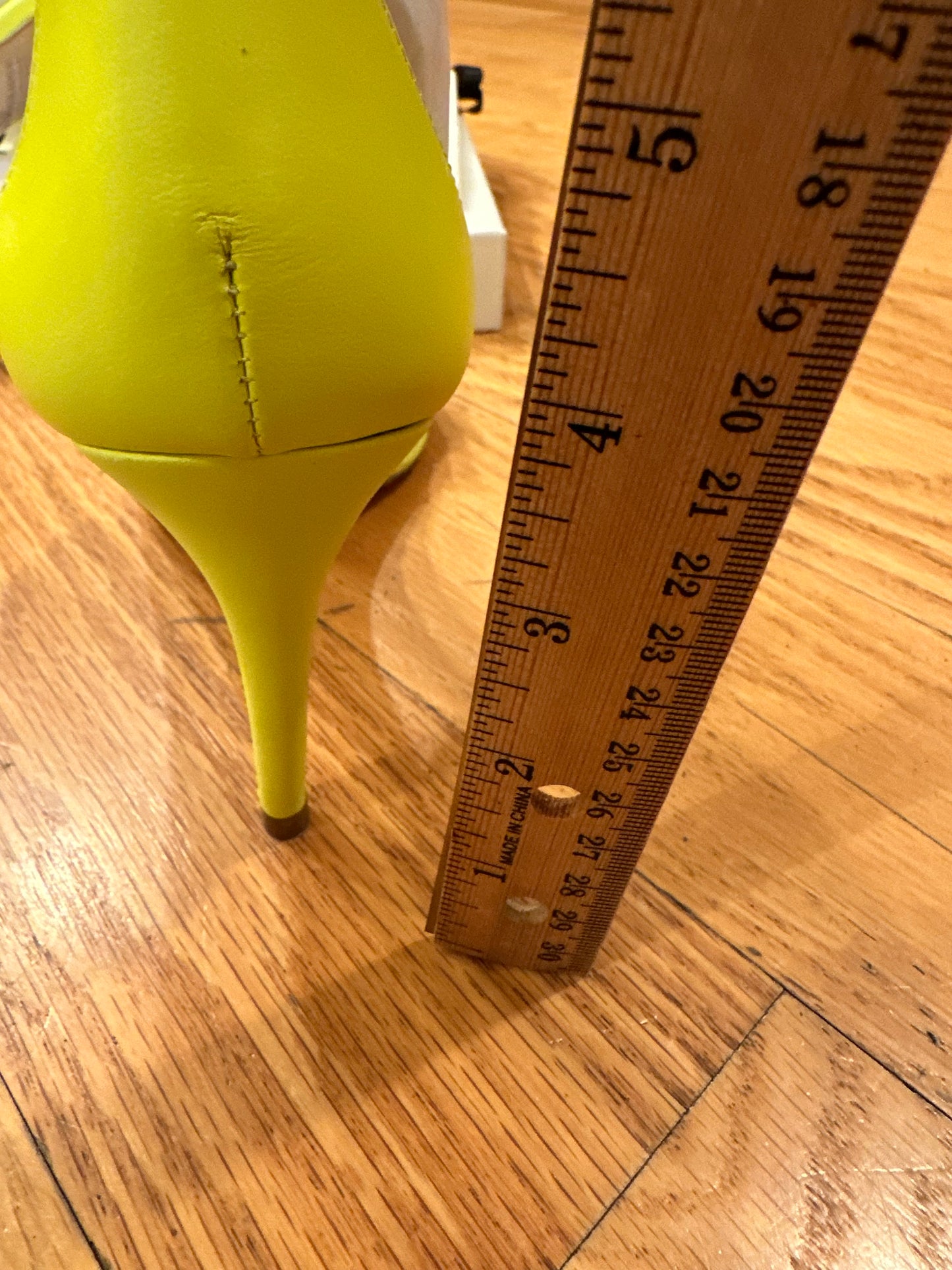 L'Agence Gisele High Heel Sandal in Neon Chartreuse Leather