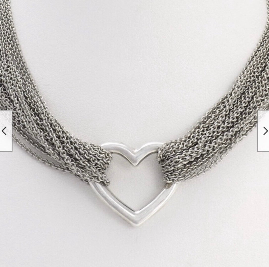 Tiffany & Co Sterling Silver Heart Necklace